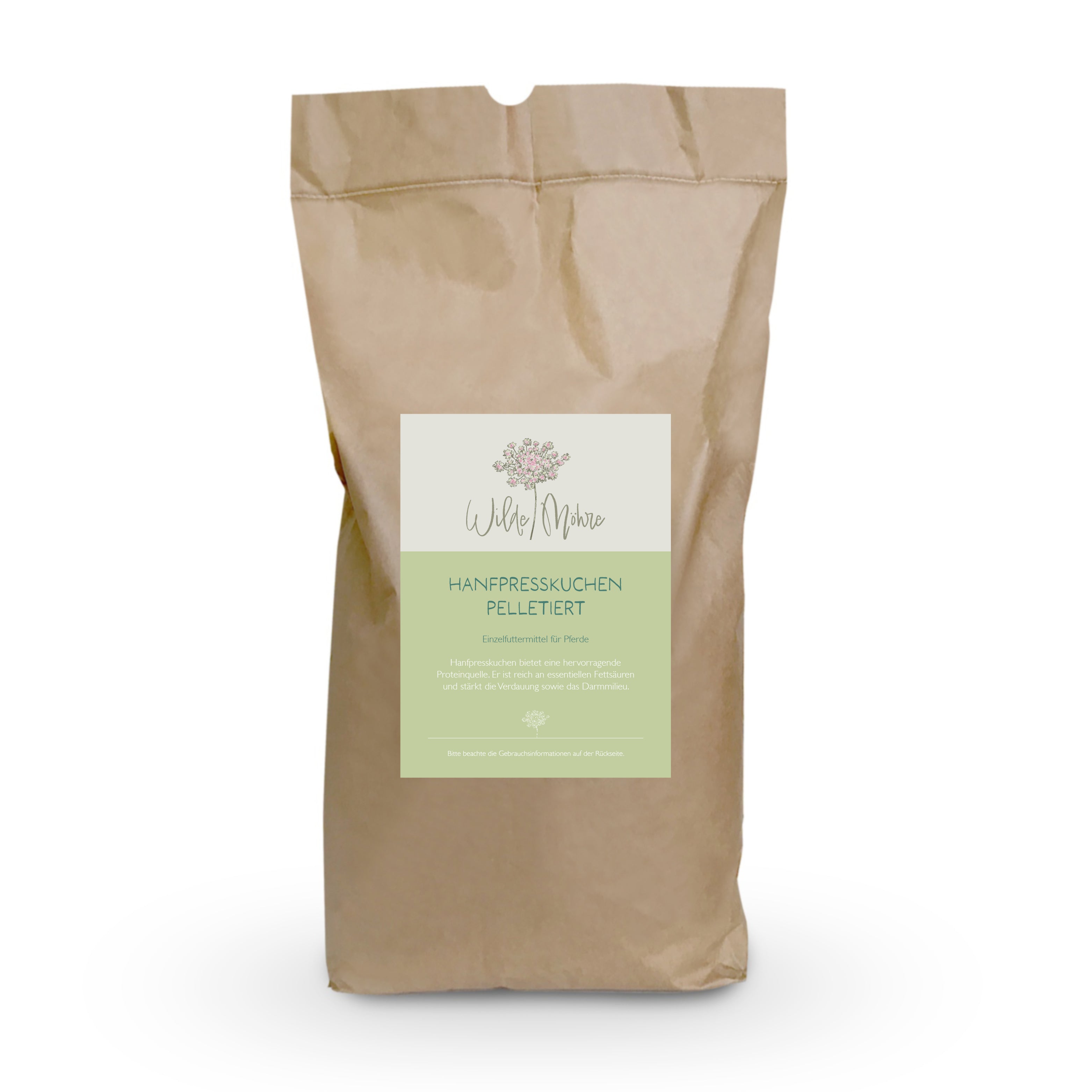 Hanfpellets Hanfpresskuchen für Pferde - Wilde Möhre