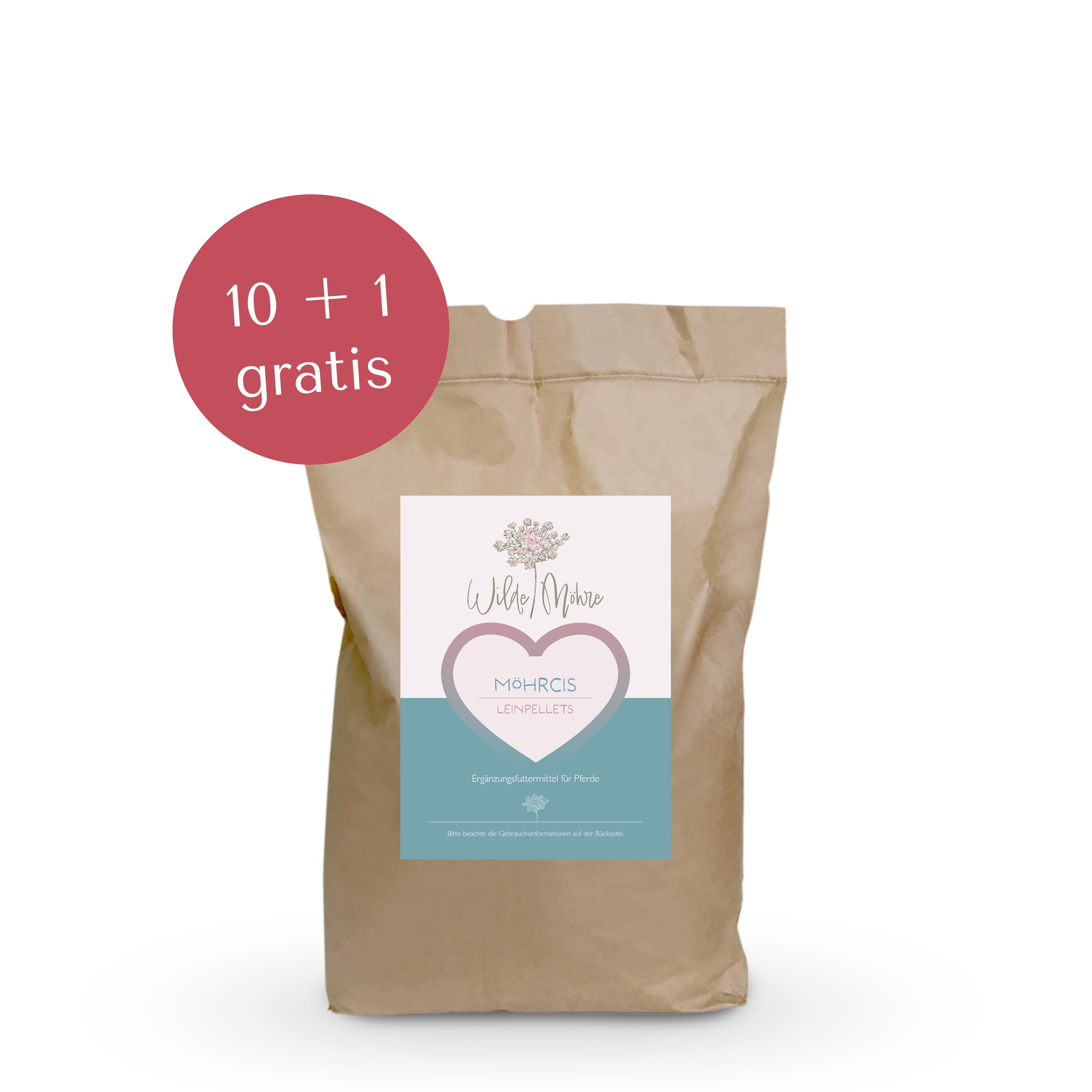 Möhrcis ❤️ Leinpellets braun - 10 + 1 gratis